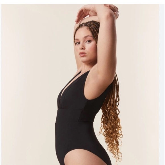 Andie Anthropologie NWT Mykonos Black Sexy One-piece Swimsuit XXXL Beach Coastal - Picture 11 of 16